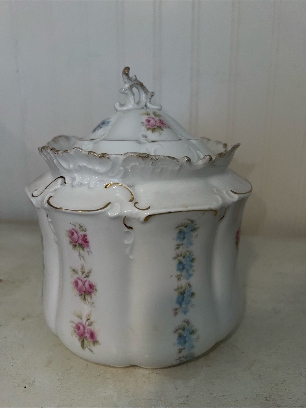 Antique RS Prussia porcelain biscuit jar